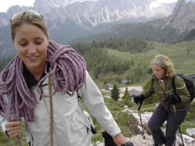 2 Belgierinnen in den Dolomiten