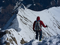 Abstieg mit Blick auf Zwingkopf