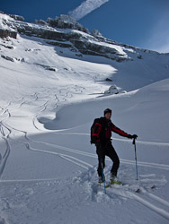 Abschwingen im Pulverschnee